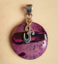 Pendentif Agate et symbole Om