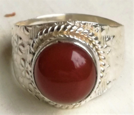 Bague  en Cornaline et Argent