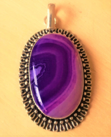 Pendentif Agate Botswana violet