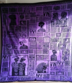 Grand Foulard Africain - violet