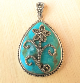 Pendentif en argent et Turquoise