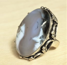 Bague en Opale Dendrite et Argent