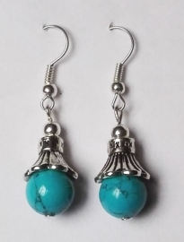 Boucles d'oreilles tibétaines Turquoise