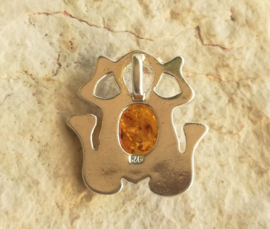 Pendentif  Grenouille avec Ambre