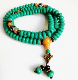 Collier Mala tibétain Turquoise