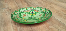 Plat de poterie marocaine vert