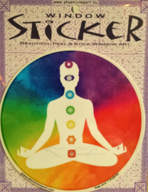 Raamsticker  Yoga & chakra`s