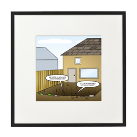 Kunstdruk 'Diepe achtertuin'