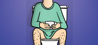 Op het toilet