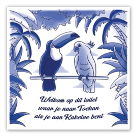 Tegeltje Toekan & Kaketoe