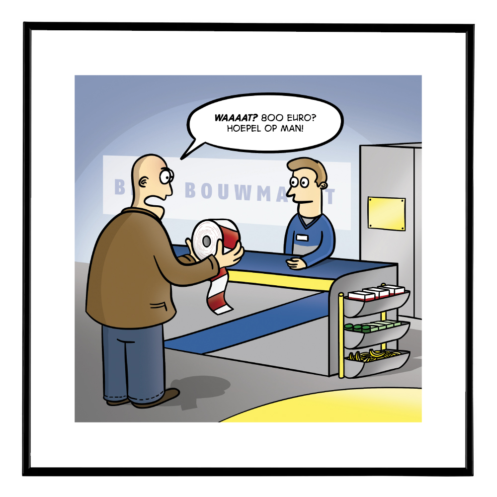 Kunstdruk XL 'Afzetlint'