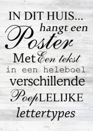 Poster In dit huis (incl. verzending)