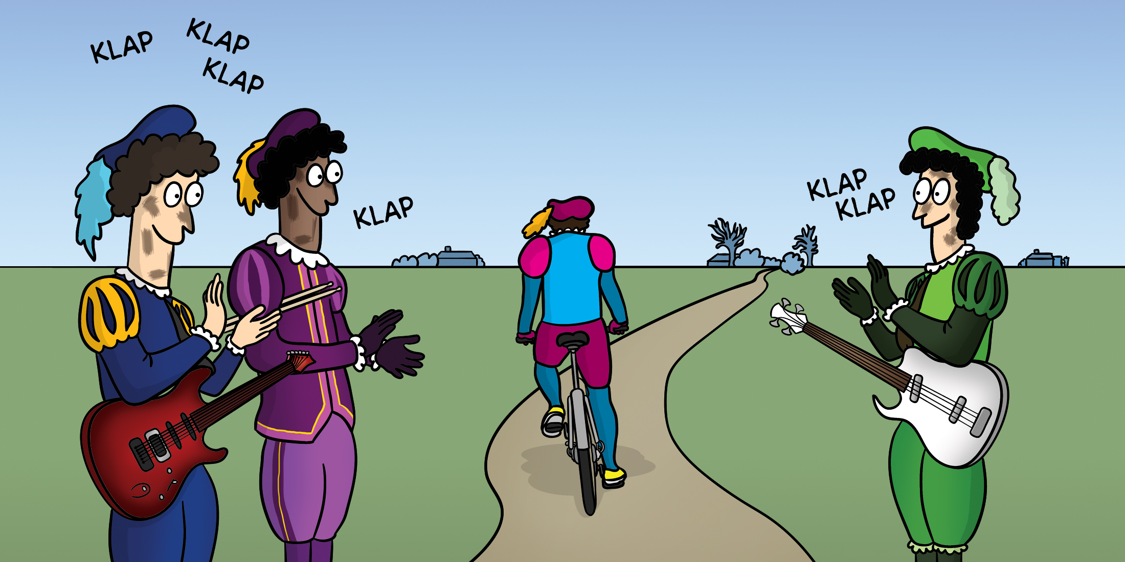 Piet ging uit fietsen toen klapte zijn band