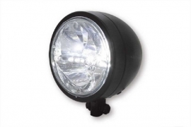 130mm Koplamp LED Mat zwart o.a. Scrambler | Caféracer | E-keur