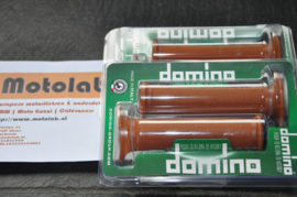 Domino | Tommaselli Handvatrubber SET 22mm BRUIN Caféracer