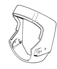 BMW K75 C  Cockpit beplating  gegrond