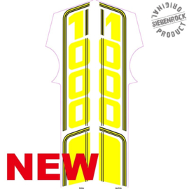 Sticker SET  ''1000'' yellow  | Geel | Gelb  Set for fuel tank R100 GS