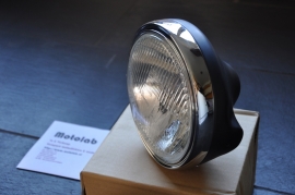 7 Inch Koplamp H4 Zwart / Chroom