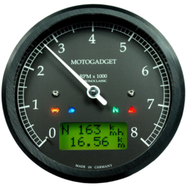 Motogadget Chronoclassic 10 DarkEdition (dark LCD) Black Bezel