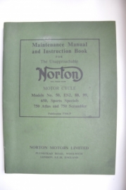 Norton Maintenance Manual and Instruction Book ORIGINEEL zgan!