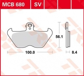 Remblokken SINTER tbv BMW R850 R1100 R1150GS K1200 FRONT TRW / Lucas