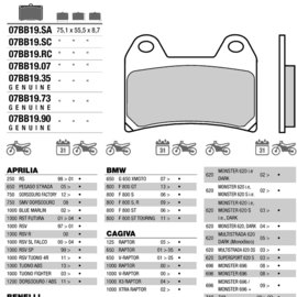 Remblokken o.a. Aprillia Ducati Husqvarna Vit & Svartpilen Brembo 07BB1907 Carbon Ceramic