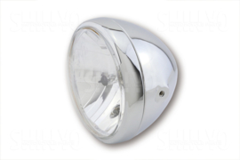 7 Inch koplamp HELDER glas Chroom Zij bevest | RENO style | H4 | E-keur
