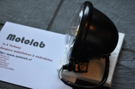 4 1/2  Inch koplamp  Mat zwart o.a. Scrambler | Caféracer | E-keur