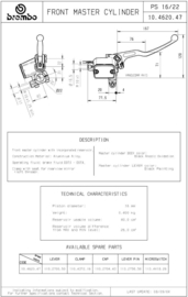 Rempomp Brembo | Grimeca | ZWART PS16 mm