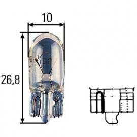 Dashboard lampje  12V W2,1X9,5D 3W Wedge