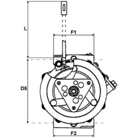 Airco compressor tbv Saab 9-3 & 9-5 '98-2008