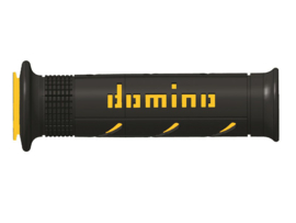 Domino | Tommaselli Handvatrubber SET 22mm Zwart/Geel 126mm lang