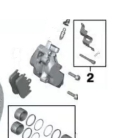 Remblok montage KIT BMW R4V div. modellen OEM 34117660850