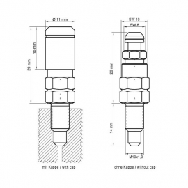 Stahlbus Ontluchtingsnippel M10x1.0 14mm BMW | Guzzi