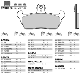 Remblok Cagiva Brembo 07BB1606