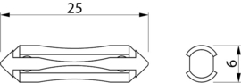 Torpedo | porselijn zekering BMW R2V WIT 8A  OEM 61138760138