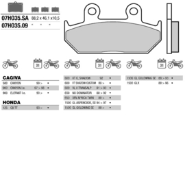 Remblok Cagiva Brembo 07HO3509