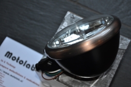 5 3/4  Inch koplamp H4 Mat zwart/Koper o.a. Scrambler | Caféracer | E-Keur