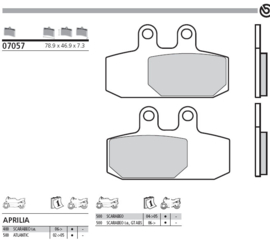 Remblok Aprillia Brembo 07057