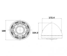 7 Inch Koplamp Angel eye  | Black | H4 / LED | E-keur