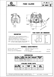 Remklauw Brembo  P34 | naturel (R)