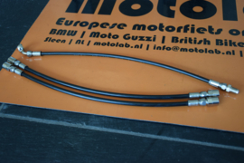 RVS remleiding set "MET kuip" BMW R2V  RT Modellen VANAF 9/1980 met dubbele remschijf | 3 Delig