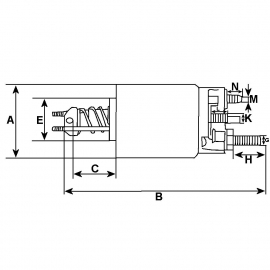 Startrelais | Solenoid tbv Valeo D6RA 7 | 15 | 55 | 75