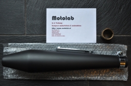 S demper kort , matzwart.