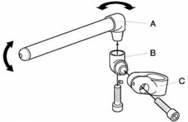 Domino | Tommaselli replacement arm tbv Clip-ons