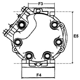 Airco compressor tbv Saab 9-3 & 9-5 '98-2008