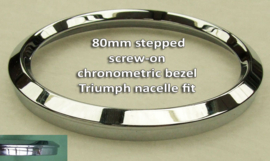 Schroefring SET "stepped" Chroom Smiths Chronometric Tellers , Triumph