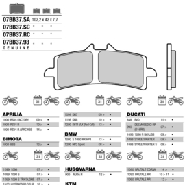 Remblok Husqvarna Brembo 07BB3793