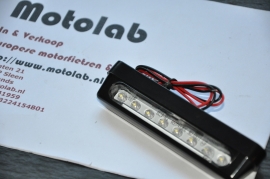 Nummerplaat verlichting Zwart LED 110mm breed