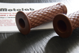 Handvatrubber SET 22mm "ruit" BRUIN | Chocolate